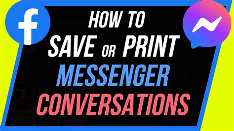 how to save facebook messenger messages.